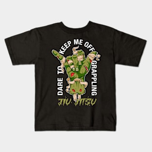 Dare to keep me off jiu-jitsu Moss green Kids T-Shirt